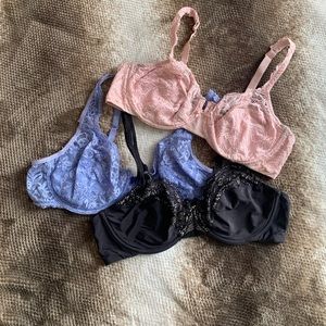 🖤💙💕 Bra Trio 💕💙🖤
